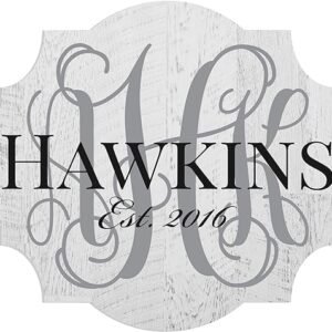 Custom Wood Family Name Sign