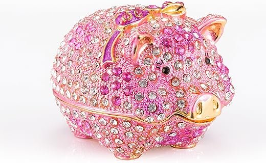 Cute Pig Decorative Jewelry Trinket Box