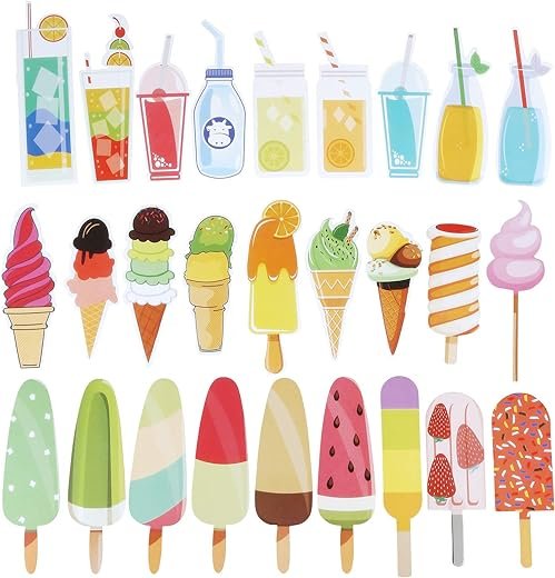 Cute Summer Drink Bookmarks for Reading