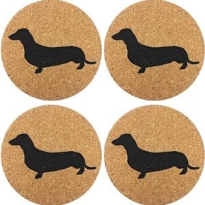 Dachshund Cork Coasters - Wiener Dog Decor