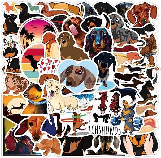 Dachshund Stickers - Cute Vinyl Gift Pack