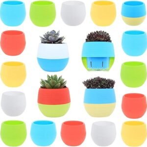 DeElf Small Succulent Pots with Drainage