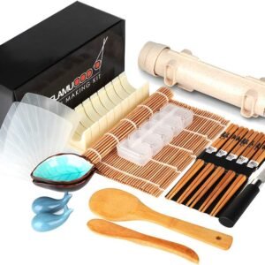 Delamu Sushi Making Kit: 20-in-1 Rolling Set