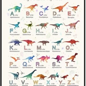 Dinosaur Alphabet Print - Nursery Wall Art