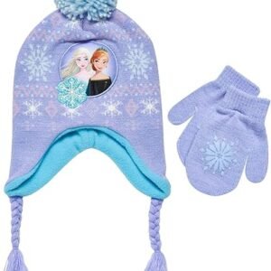 Disney Frozen Elsa and Anna Hat & Gloves Set
