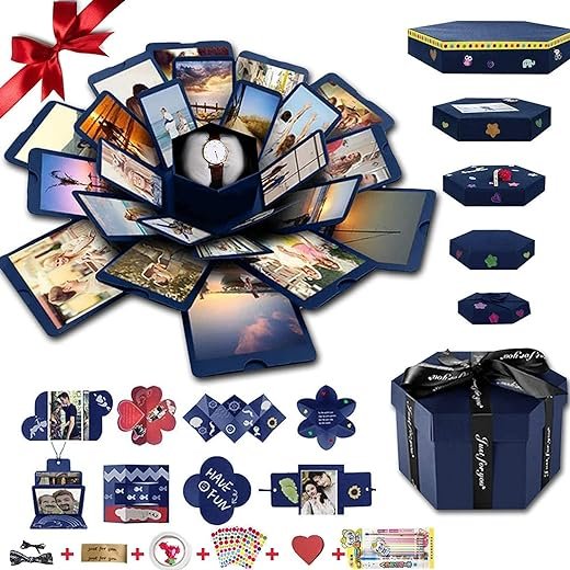 DIY Explosion Gift Box - Blue