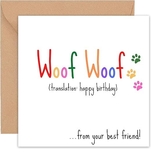 Dog Birthday Card - Funny & Cute