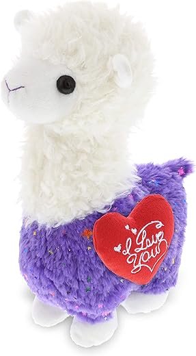 DolliBu Purple Llama Plush - Personalized Valentine's Day Gift