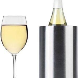 Double Walled Wine Chiller - Brushed Stainless Steel Finish