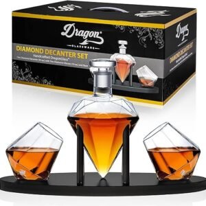 Dragon Glassware Diamond Decanter Set