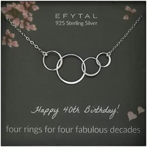 EFYTAL 40th Birthday Women's Necklace