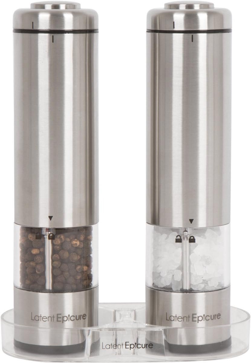 Electric Salt and Pepper Grinder Set