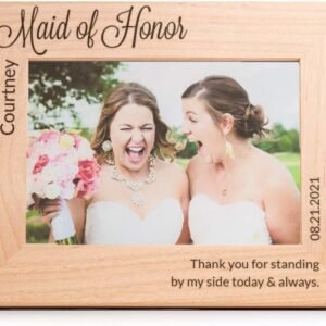 Engraved Personalized Bridesmaid Picture Frame