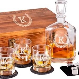 Engraved Whiskey Decanter Set - Personalized Gift