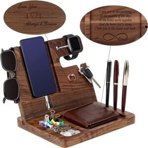 Engraved Wooden Phone Docking Station