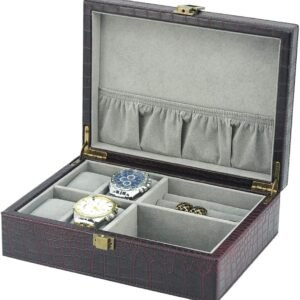 Executive Crocodile Leather Watch Box