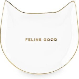 Feline Good Tea Tray: White Cat