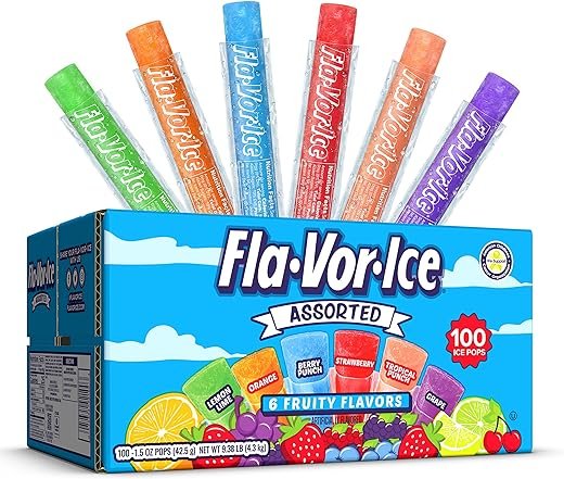 Fla-Vor-Ice Popsicle Variety Pack - 100 Count