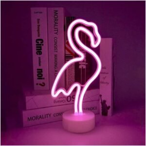 Flamingo Neon Light with Base - Decorative for Party and Room