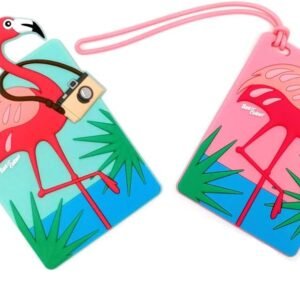 Flamingo Pattern Luggage Tags - Set of 2