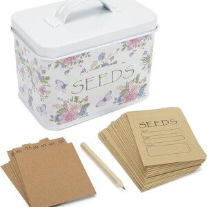 Floral Seed Storage Box Organizer