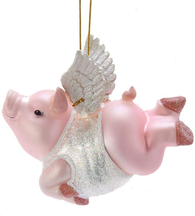 Flying Pig Christmas Ornament