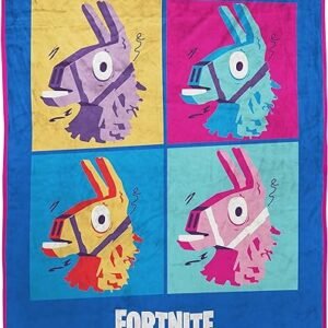 Fortnite Blue Llama Travel Blanket