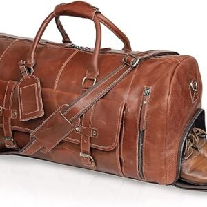 Full Grain Leather Duffel Bag (28 INCH)
