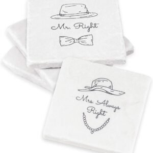 Funny Mr and Mrs Coasters - Wedding Gift