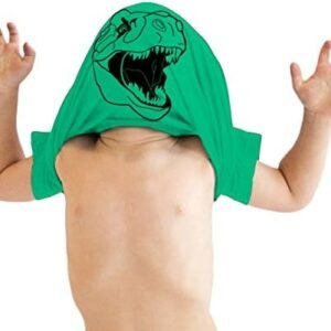 Funny Trex Flip Tee for Kids