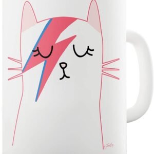 Glam Rock Cat Ceramic Mug
