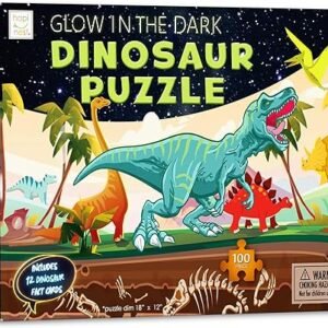 Glow-in-The-Dark Dinosaur Jigsaw Puzzle for Kids