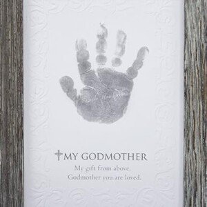 Godmother Godchild Handprint Frame - Grey