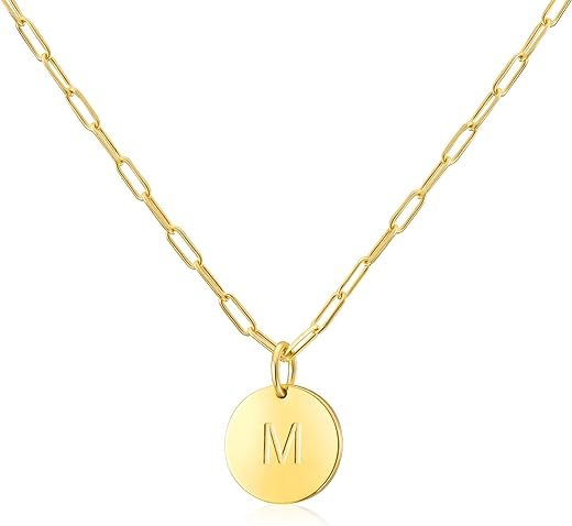 Gold Plated Initial Necklaces for Women