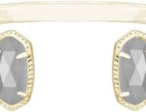 Gold/Slate Glass Elton Cuff Bracelet