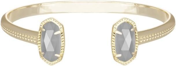Gold/Slate Glass Elton Cuff Bracelet