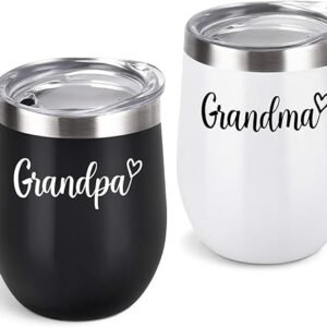 Grandpa and Grandma Wine Tumbler Set