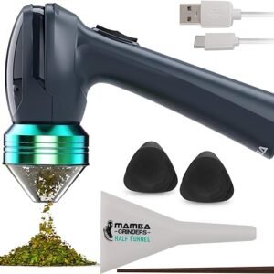 Gray Electric Portable Herb Grinder