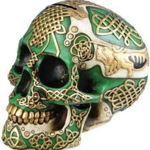 Green Lion Celtic Tattoo Coin Bank