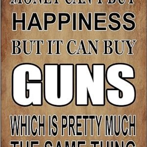 Gun Metal Tin Sign - Man Cave Wall Décor