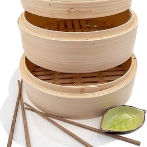 Handmade Bamboo Steamer - Two Tier Baskets