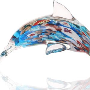 Handmade Glass Dolphin Figurine - Murano