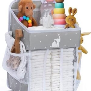 Hanging Diaper Caddy Organizer - Gray