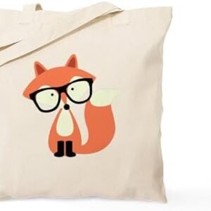 Happy Fox Canvas Tote Bag