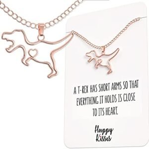 Happy Kisses T-Rex Necklace - Perfect Gift