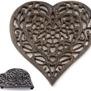 Heart Trivet | Decorative Iron Kitchen/Tabletop | Vintage Design