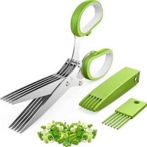 Herb Scissors with 5 Blades - Green