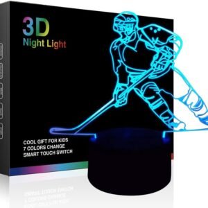 Hockey Player 3D Lamp for Kids