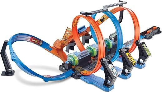 Hot Wheels Motorized Track Set with Corkscrew Loops