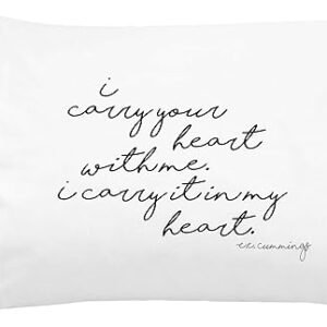 I Carry Your Heart Pillowcase - Black